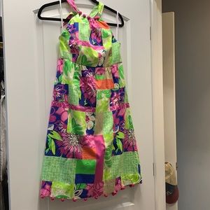 Lily Pulitzer Halter dress with Pom detailing